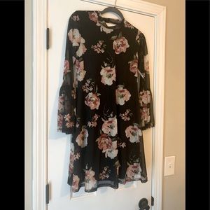 Juniors Large Bell Sleeve Dress